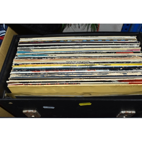 411 - A BOX AND TWO CASES OF LPS AND R.P.M 45, to artist include Duran Duran, Status Quo limited edition b... 