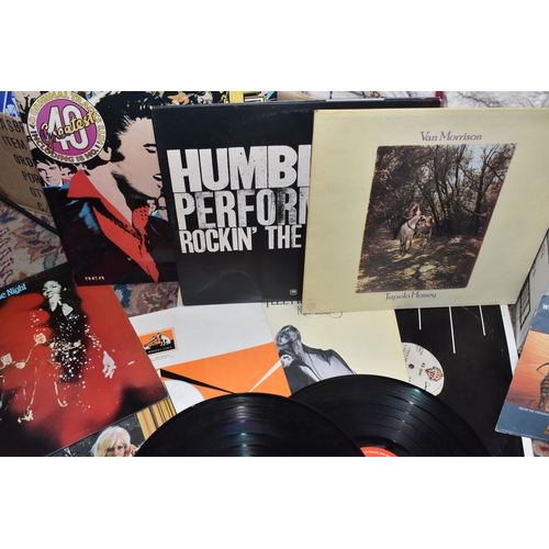 411 - A BOX AND TWO CASES OF LPS AND R.P.M 45, to artist include Duran Duran, Status Quo limited edition b... 