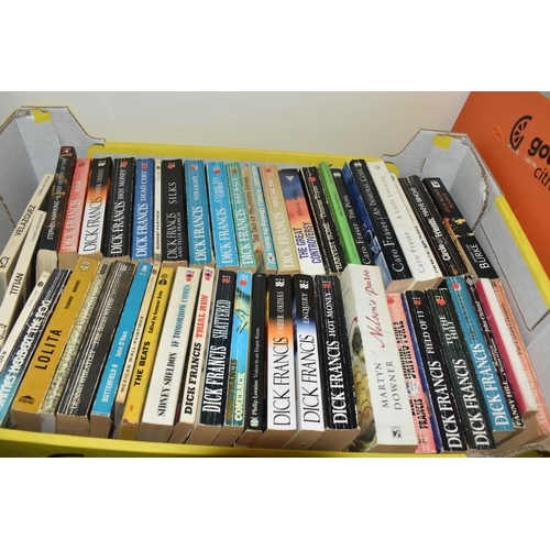 424 - NINE BOXES OF VINTAGE AND MODERN BOOKS comprising a group of historical fiction novels to include wr... 