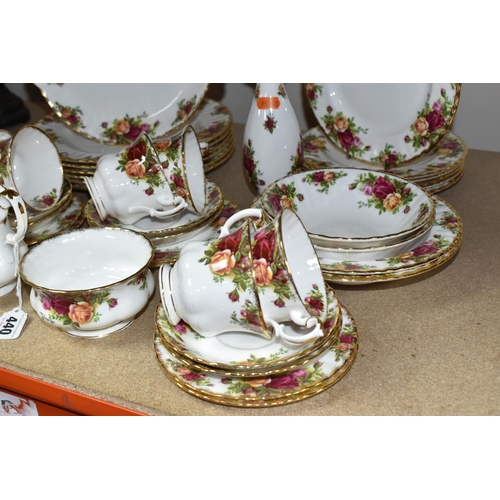 440 - A GROUP OF ROYAL ALBERT 'OLD COUNTRY ROSES' TEA AND DINNER WARES to include six tea cups, six saucer... 