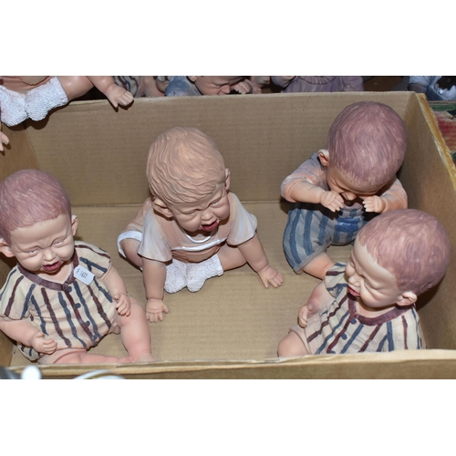 443 - THREE BOXES AND LOOSE DECORATIVE FIGURES AND ORNAMENTS to include a Royal Doulton 'Bunnykins' money ... 