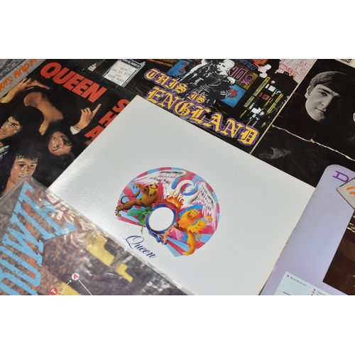 444 - A BOX OF RECORDS OF APPROXIMATELY FIFTY MOSTLY 1970s AND 1980s LPS to  include The Beatles 'White Al... 