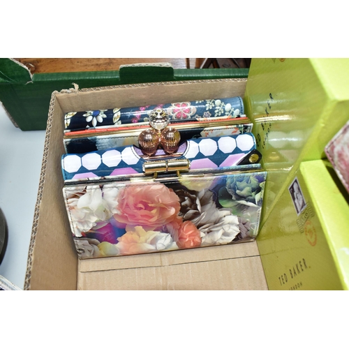 456 - A BOX OF TED BAKER PURSES, fourteen purses of which six are boxed, in different sizes and designs (1... 