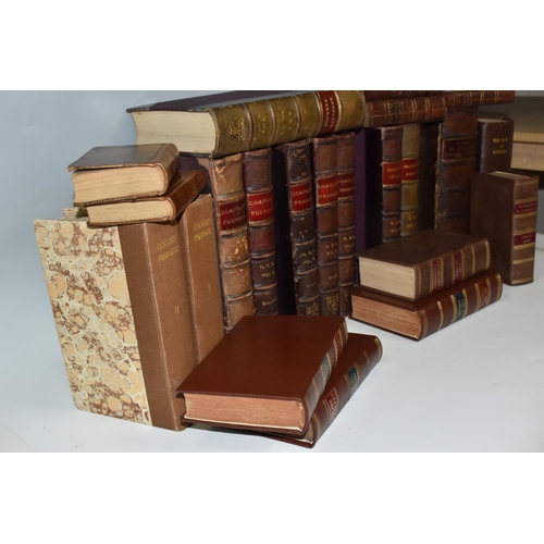 462 - ONE BOX OF LEATHER-BOUND ANTIQUARIAN BOOKS ON GENEALOGY, comprising eight vols. of Complete Peerage ... 