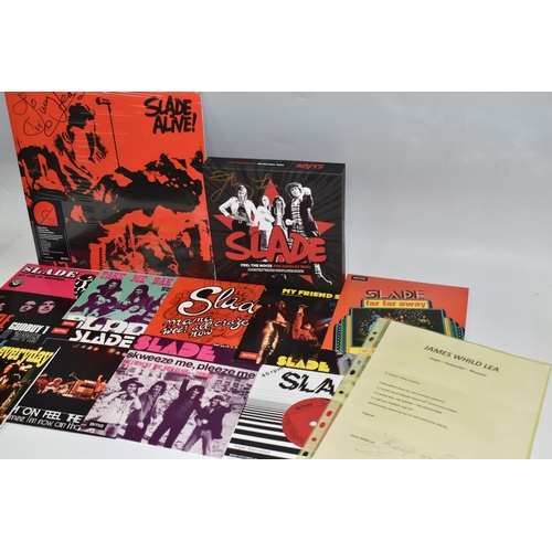 475 - A COLLECTION OF SIGNED SLADE MEMORABILIA, from Jim Lea's personal collection with letter of provenan... 