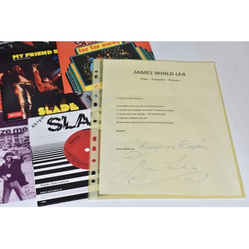 475 - A COLLECTION OF SIGNED SLADE MEMORABILIA, from Jim Lea's personal collection with letter of provenan... 