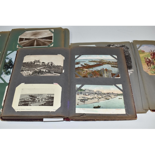 476 - THREE ALBUMS OF POSTCARDS containing 364 miscellaneous examples from the early - mid 20th century, s... 