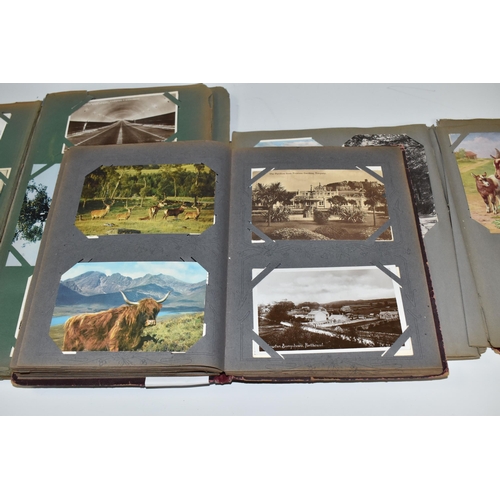 476 - THREE ALBUMS OF POSTCARDS containing 364 miscellaneous examples from the early - mid 20th century, s... 