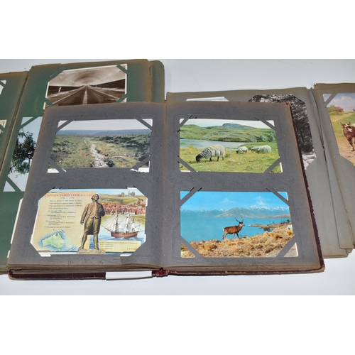 476 - THREE ALBUMS OF POSTCARDS containing 364 miscellaneous examples from the early - mid 20th century, s... 