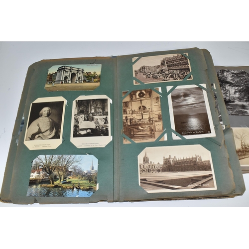 476 - THREE ALBUMS OF POSTCARDS containing 364 miscellaneous examples from the early - mid 20th century, s... 