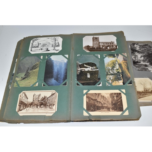 476 - THREE ALBUMS OF POSTCARDS containing 364 miscellaneous examples from the early - mid 20th century, s... 