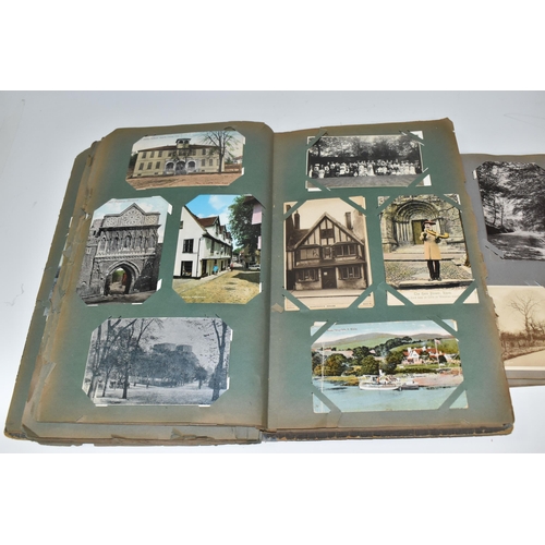 476 - THREE ALBUMS OF POSTCARDS containing 364 miscellaneous examples from the early - mid 20th century, s... 