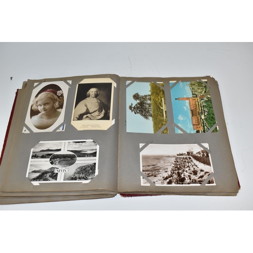 476 - THREE ALBUMS OF POSTCARDS containing 364 miscellaneous examples from the early - mid 20th century, s... 