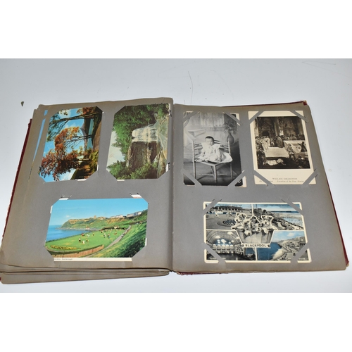 476 - THREE ALBUMS OF POSTCARDS containing 364 miscellaneous examples from the early - mid 20th century, s... 