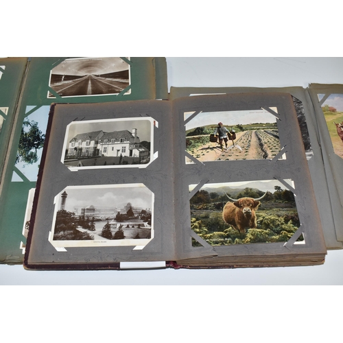 476 - THREE ALBUMS OF POSTCARDS containing 364 miscellaneous examples from the early - mid 20th century, s... 