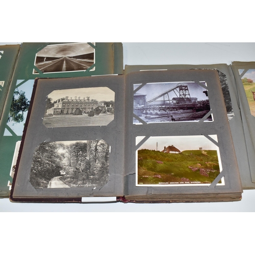 476 - THREE ALBUMS OF POSTCARDS containing 364 miscellaneous examples from the early - mid 20th century, s... 