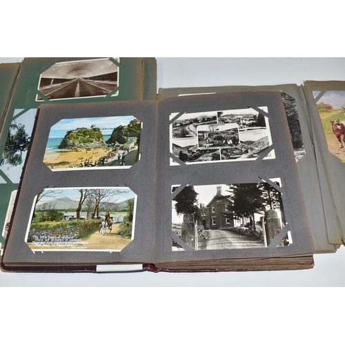 476 - THREE ALBUMS OF POSTCARDS containing 364 miscellaneous examples from the early - mid 20th century, s... 