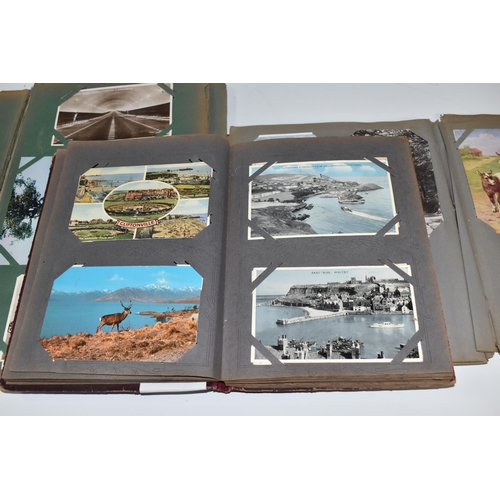 476 - THREE ALBUMS OF POSTCARDS containing 364 miscellaneous examples from the early - mid 20th century, s... 