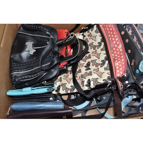 477 - ONE BOX OF LADIES' RADLEY BAGS AND PURSES to include four medium crossbody bags, seven small crossbo... 