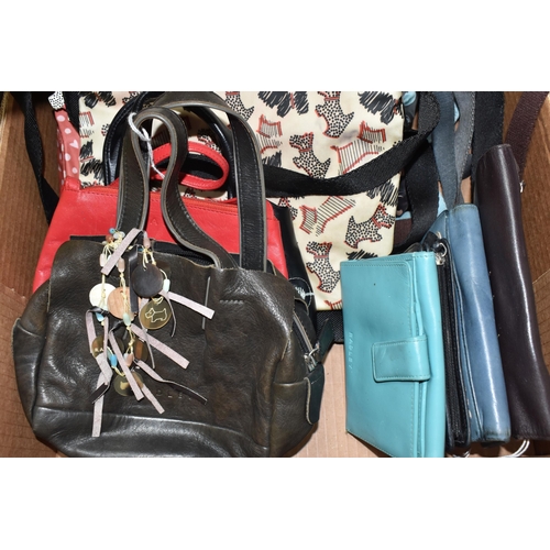 477 - ONE BOX OF LADIES' RADLEY BAGS AND PURSES to include four medium crossbody bags, seven small crossbo... 