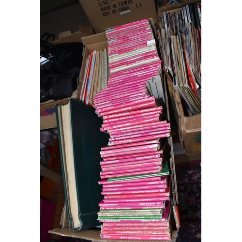 491 - NINE BOXES OF BOOKS AND CDS to include a box of ordnance survey maps, a book of railway junction dia... 