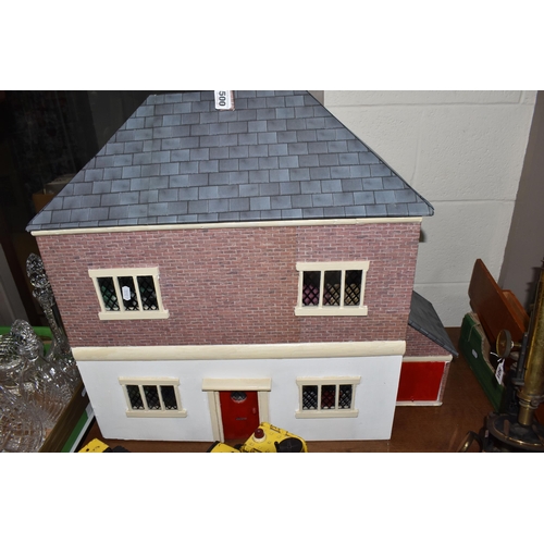 500 - A DOLLS HOUSE AND TWO TONKA VEHICLES, comprising front opening dolls house, four rooms inside, the r... 