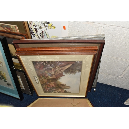 508 - A QUANTITY OF PRINTS ETC, to include Rowland Hilder landscapes, a print of a Burton Cooper signed in... 