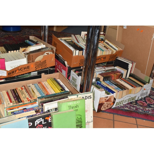 520 - NINE BOXES OF BOOKS containing over 350 miscellaneous titles in hardback and paperback formats subje... 