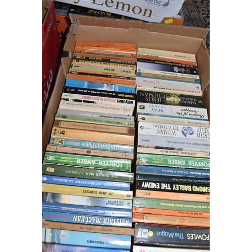 529 - NINE BOXES OF BOOKS containing approximately 300 miscellaneous titles in hardback and paperback form... 