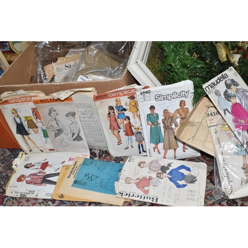 540 - THREE BOXES OF VINTAGE MISCELLANEOUS ITEMS AND TWO OIL ON CANVAS LANDSCAPE PAINTINGS to include a gr... 