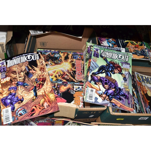 541 - SIX BOXES OF COMIC BOOKS includes comics from The Amazing Spiderman, X-Men, Detective Comics, Batman... 