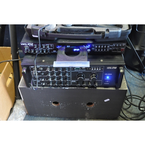 1052 - A VOCAL-STAR DVD KARAOKE SET UP consisting of a VS-250A mixer amp, a VS-1200 CD/DVD player (drawer d... 