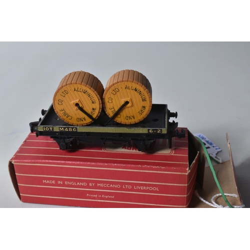 193 - FOUR BOXED HORNBY DUBLO LOW SIDED WAGON WITH CABLE DRUM LOAD (4646), all with Aluminium Wire and Cab... 