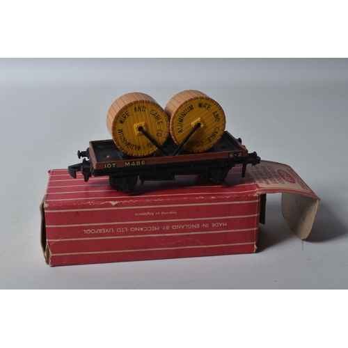 193 - FOUR BOXED HORNBY DUBLO LOW SIDED WAGON WITH CABLE DRUM LOAD (4646), all with Aluminium Wire and Cab... 