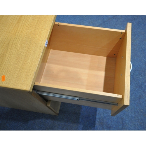 1236 - A MODERN OAK TWO DRAWER FILING CABINET, width 44cm x depth 67cm x height 73cm (condition report: gen... 