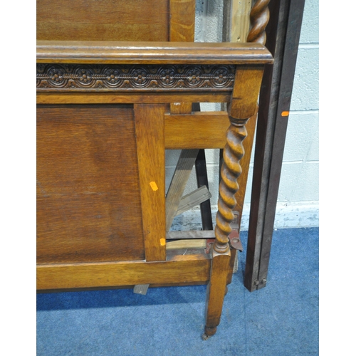 1259 - A 20TH CENTURY MAHOGANY WARDROBE, with double wide opening doors, width 141cm x depth 59cm x height ... 