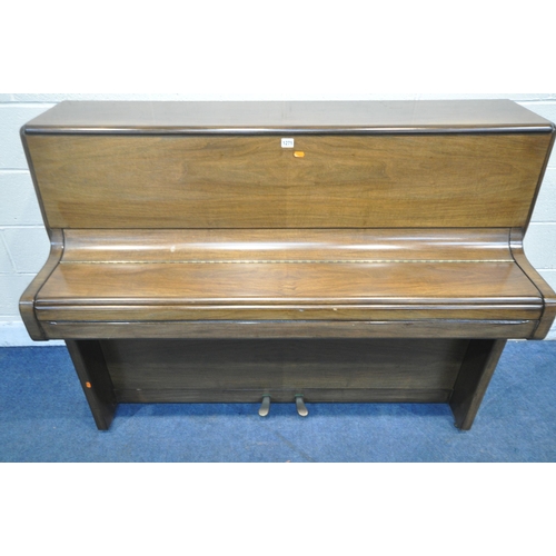 1271 - A WELMAR WALNUT CASED UPRIGHT PIANO, serial number 73083, width 139cm x depth 57cm x height 100cm, a... 