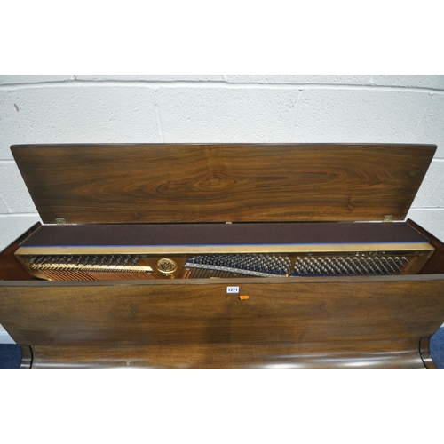 1271 - A WELMAR WALNUT CASED UPRIGHT PIANO, serial number 73083, width 139cm x depth 57cm x height 100cm, a... 