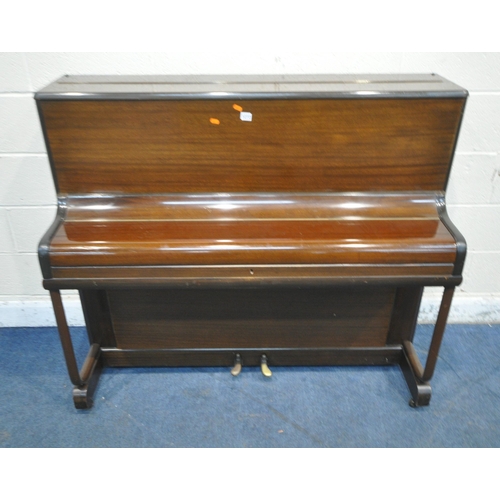 1272 - A BERESFORD MAHOGANY CASED UPRIGHT PIANO, no visible serial number, width 135cm x depth 55cm x heigh... 