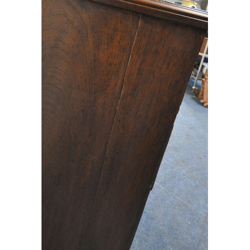 1282 - A GEORGIAN MAHOGANY CHEST OF TWO SHORT OVER TWO LONG DRAWERS, raised on bracket feet, width 107cm x ... 