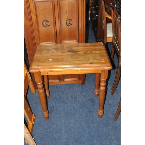 1305 - A SELECTION OF PINE OCCASIONAL FURNITURE, to include a chest of four drawers, width 113cm x depth 51... 