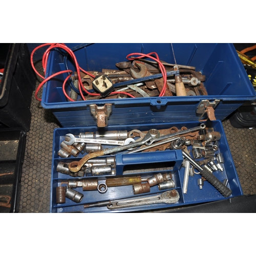 1078 - THREE TOOLBOXES, AND A CASE CONTAINING AUTOMOTIVE TOOLS including sockets, ratchets, spanners, screw... 