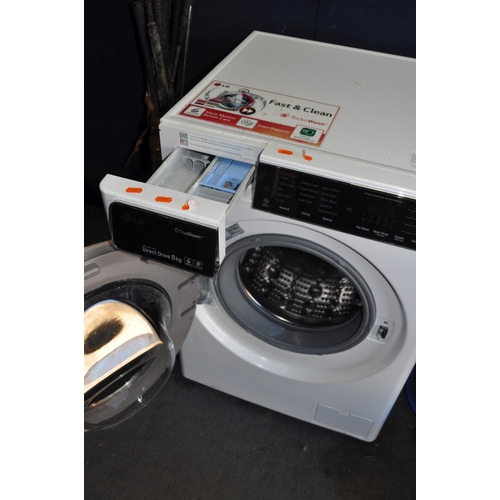 1084 - A LG F14U1TBS2 DIRECT DRIVE 8kg WASHING MACHINE, width 60cm, depth 60cm, height 85cm (PAT pass, spin... 