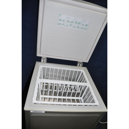 1094 - A EUROCOLD SMALL CHEST FREEZER, width 55cm depth 60cm height 88cm (PAT pass and working at -18 degre... 