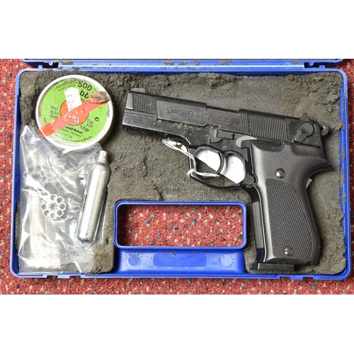 269 - A CASED WALTHER CO2 CP88 .177 AIR PISTOL, serial no.A0068605, marked to the side 'cal. 4.5mm/.177 Ma... 