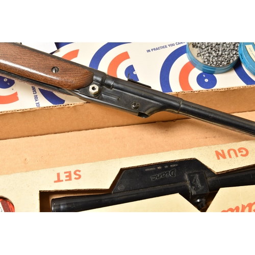 286 - A BOXED DIANA SHOOTING STAR GUN SET, comprising a Diana Mod 16 break barrel .177 air rifle, no visib... 