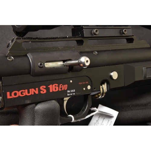 289 - A LOGAN S 16 EVO PCP POWERED .22 AIR RIFLE, serial no.00168, with one double stack rotary magazine, ... 