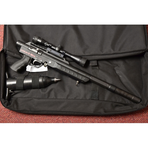 289 - A LOGAN S 16 EVO PCP POWERED .22 AIR RIFLE, serial no.00168, with one double stack rotary magazine, ... 