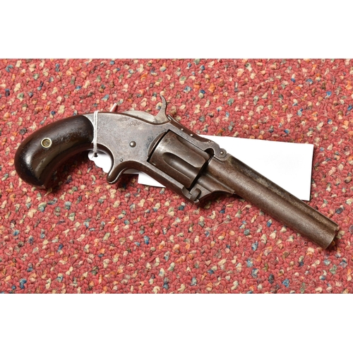 295 - A SMITH & WESSON 'TIP-UP' .32 CALIBRE 5 SHOT RIMFIRE REVOLVER, serial no.54335, its 3.5-inch barrel ... 