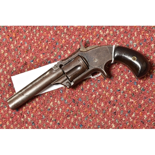 295 - A SMITH & WESSON 'TIP-UP' .32 CALIBRE 5 SHOT RIMFIRE REVOLVER, serial no.54335, its 3.5-inch barrel ... 